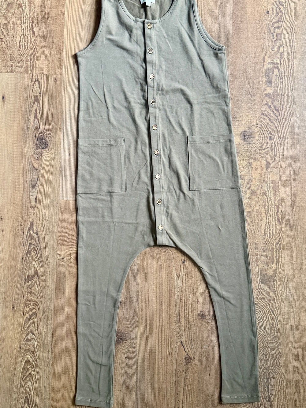 The simple silk organic cotton free range playsuit in walnut